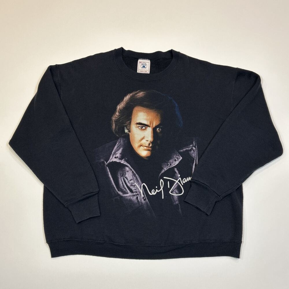 Vintage Neil Diamond Sweatshirt Men’s XL USA Delta Crewneck Pullover Graphic